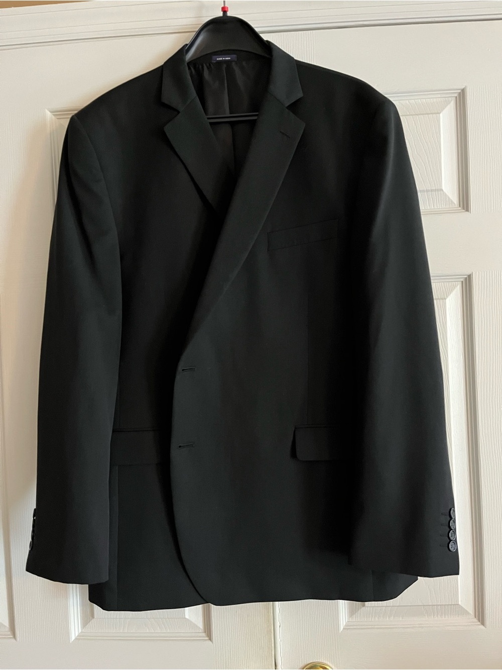Stafford Men's Black Single-Breasted Suit Jacket classic Fit 52L pants 44 x 27